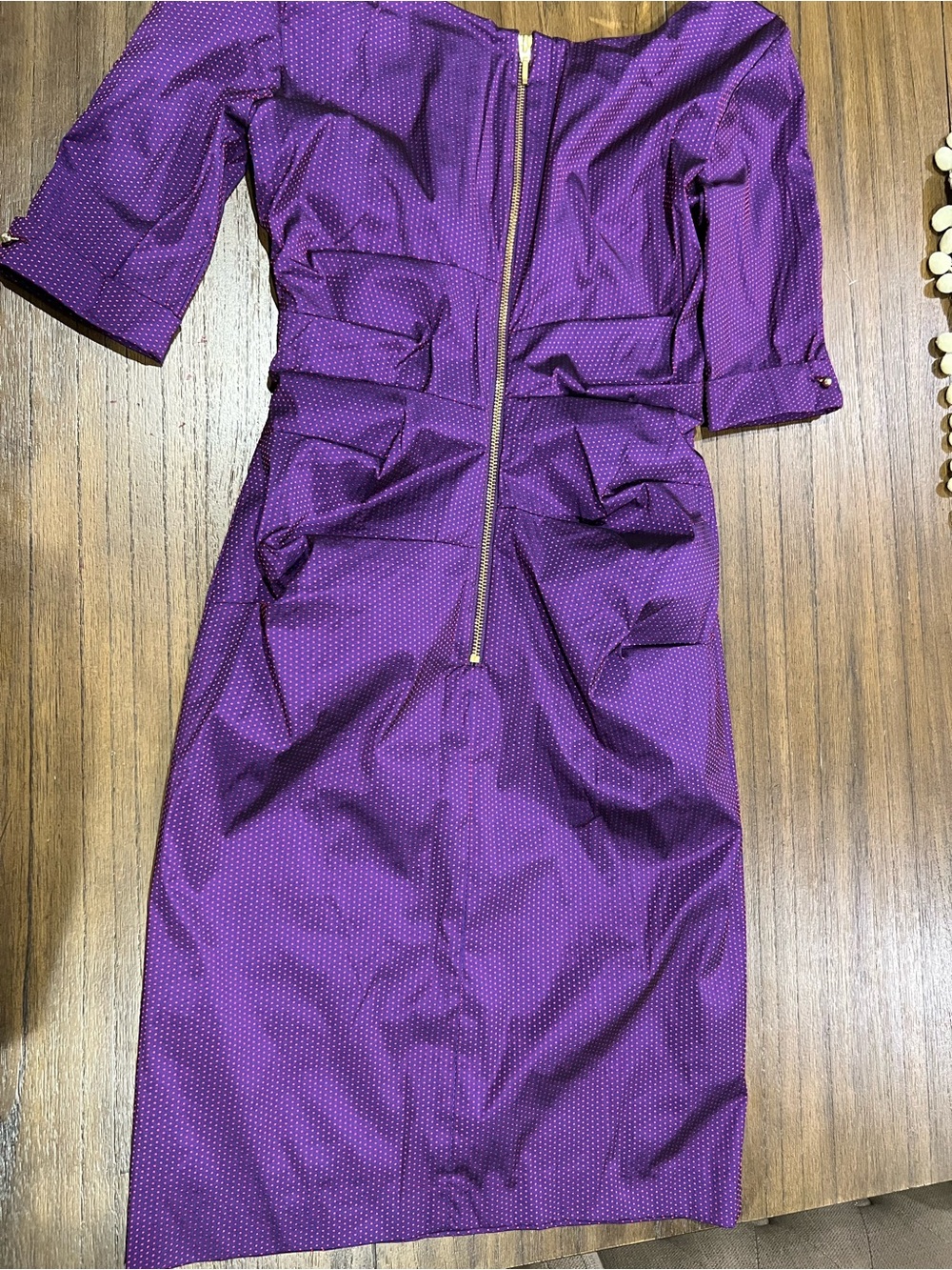 Sara Campbell Purple Midi Sheath Dress - Picture 4 of 5